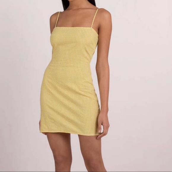 light yellow bodycon dress